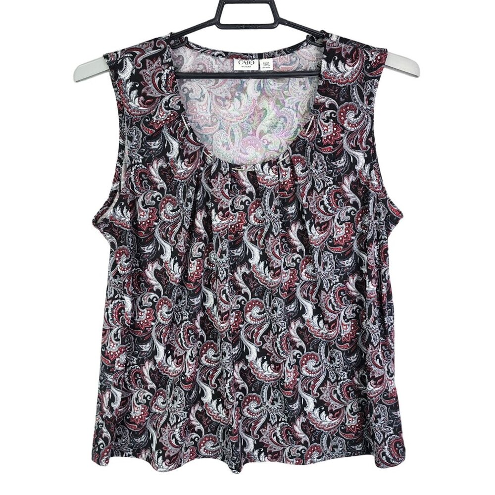 Women's Cato Paisley Top Blouse Sleeveless Scoop Neck Size 18/20W